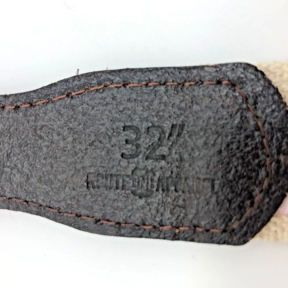 Route One Apparel Maryland Crab Logo Canvas Webbing Golf Belt Mens Size 32 NEW
